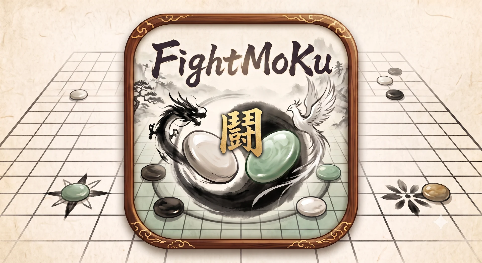 FightMoku game artwork with black and white stones
